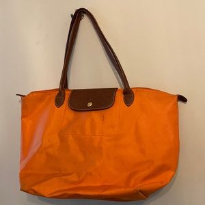 Longchamp Orange Tote, medium size